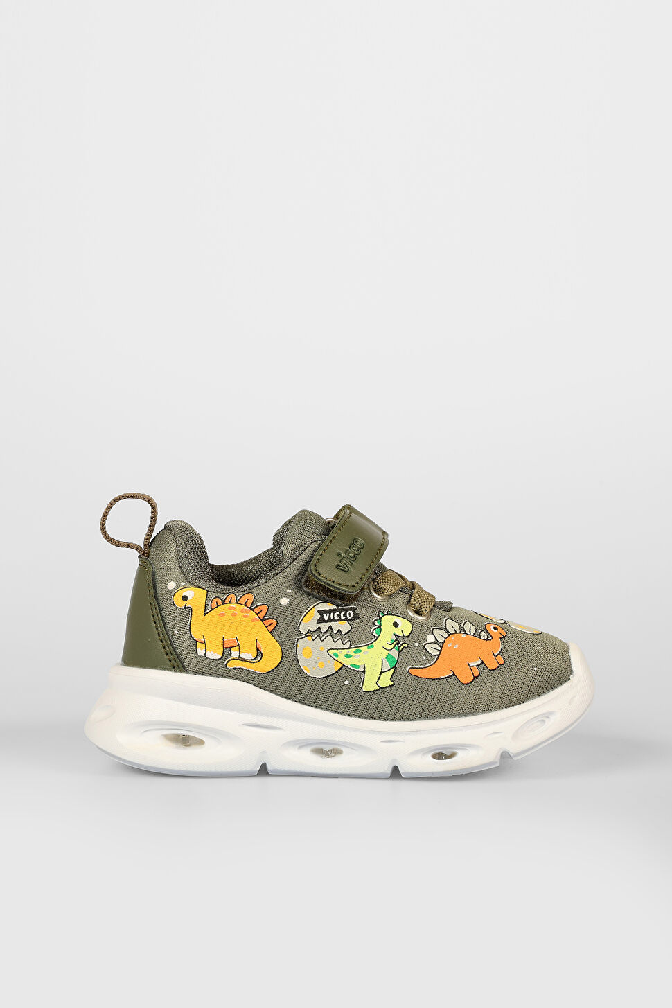 Vicco Dino Işıklı Erkek Bebek Haki Spor Ayakkabı 346.B25Y.171-19 | Vicco
