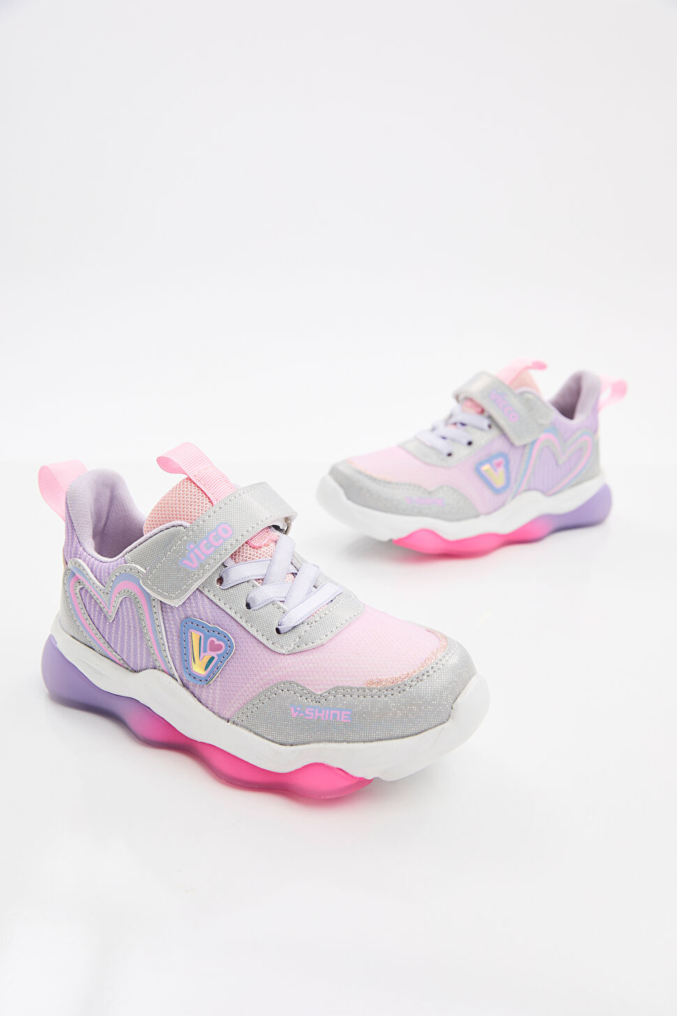 Vicco Heart Işıklı Kız Çocuk Lila Spor Ayakkabı 346.F25Y.215-16 | Vicco